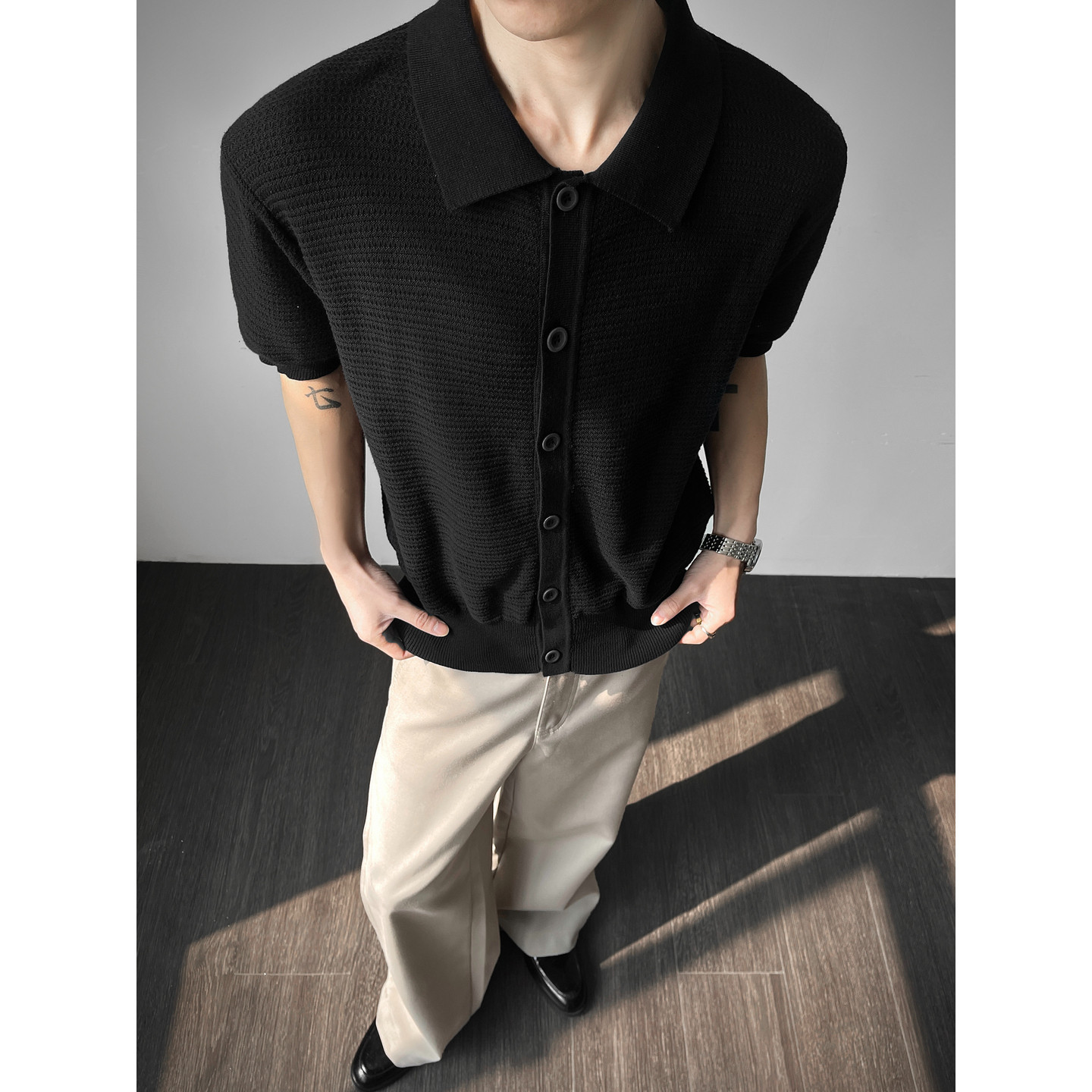 Camisas de polo de manga corta, camisetas de punto, camisetas comerciales de hielo, camisetas de verano, fábrica transfronteriza al por mayor