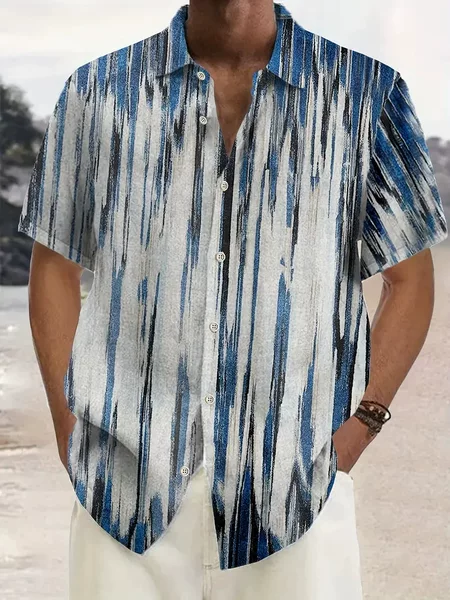 2025 Summer New Arrival Seaside Hawaiian Flower Shirt Men's Half-Sleeve Quick-Dry Beach Short-Sleeved Flower Shirt for Men and Women