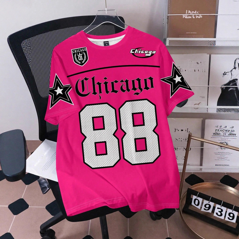 2025 Summer New Digital Printed Ladies Round Neck Short Sleeve T-Shirt Casual Fashion American Digital Sweatshirts 2025 Summer New Digital Printed Ladies Round Neck Short Sleeve T-Shirt Casual Fashion American Digital Sweatshirts