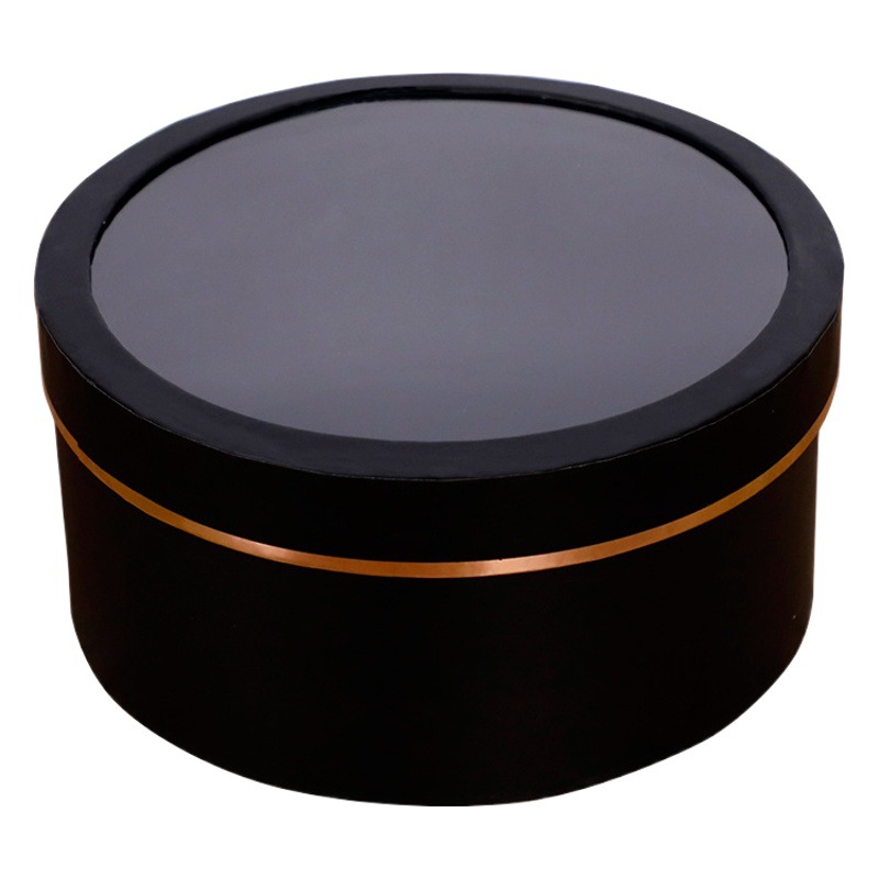 Juego de ventana redonda Caja de regalo de flores de PVC Caja de flores transparente del día de San Valentín Caja de regalo de embalaje floral Caja de regalo de regalo en stock