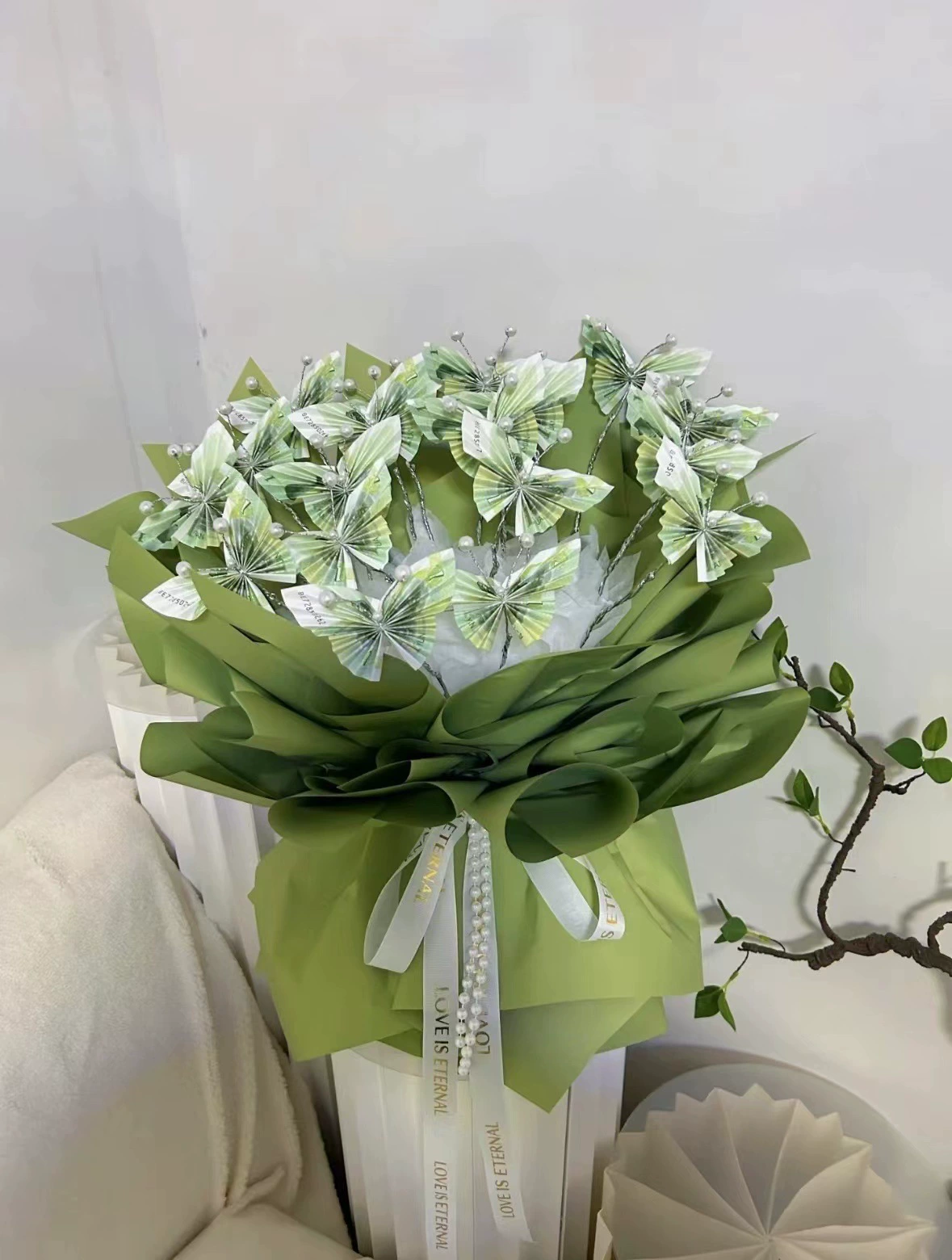 Богатый цветочный букет ко Дню матери, умная бабочка, набор материалов «сделай сам», 520, подарок на день Святого Валентина, выпускной, день рождения для девочек