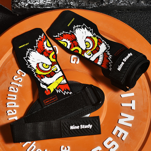 Chinese style and national trend deadlift assist belt, men's and women's fitness gloves, wrist guards, pull-ups, weightlifting auxiliary grip belt