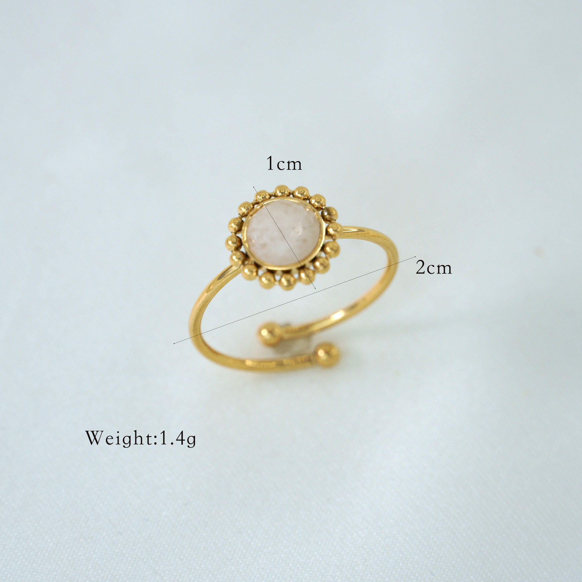 10g Weight Natural Stone Inlay Material Open Rings Classification 1 Piece Quantity Casual Occasion Titanium Steel Material Geometric Pattern Unisex Gender Polishing Design Retro Style Retro Geometric Titanium Steel Natural Stone Open Rings In Bulk 9