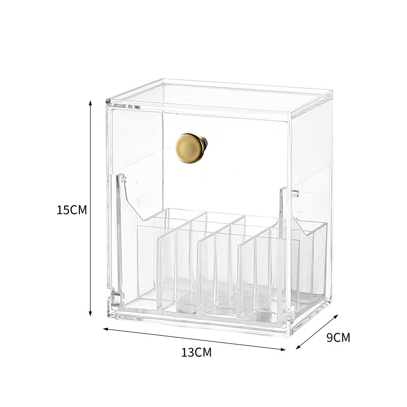 Organizador de escritorio para cosméticos estante para lápiz labial caja grande a prueba de polvo para brochas y maquillaje