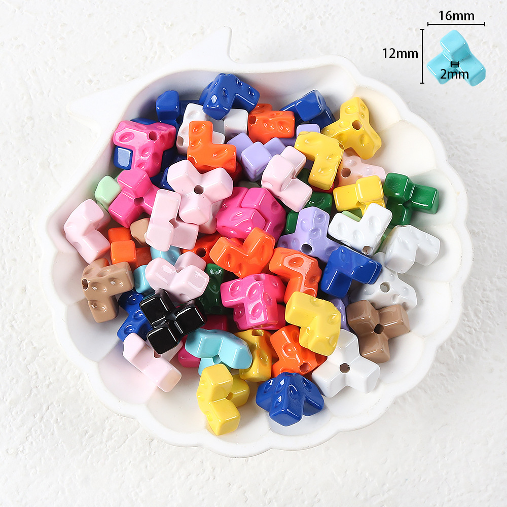 04# spliced oblique hole cheese square beads