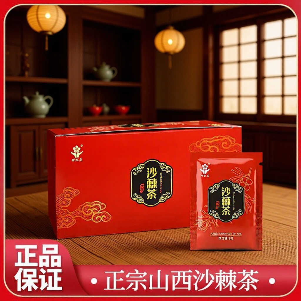 山西吕梁沙棘茶正品正宗叶茶源头厂家直售代用批发30包/
