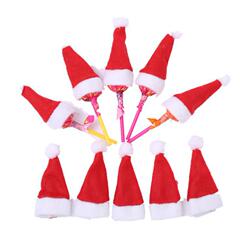 ロリポップクリスマス帽子キャンディークリスマス装飾品ミニクリスマス帽子不織布小さな帽子クリスマス帽子クリスマス帽子ギフト