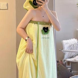 [26000 people's collection] coral fleece bath skirt ins style high color value can be worn can be wrapped absorbent quick-drying hair bath towel women