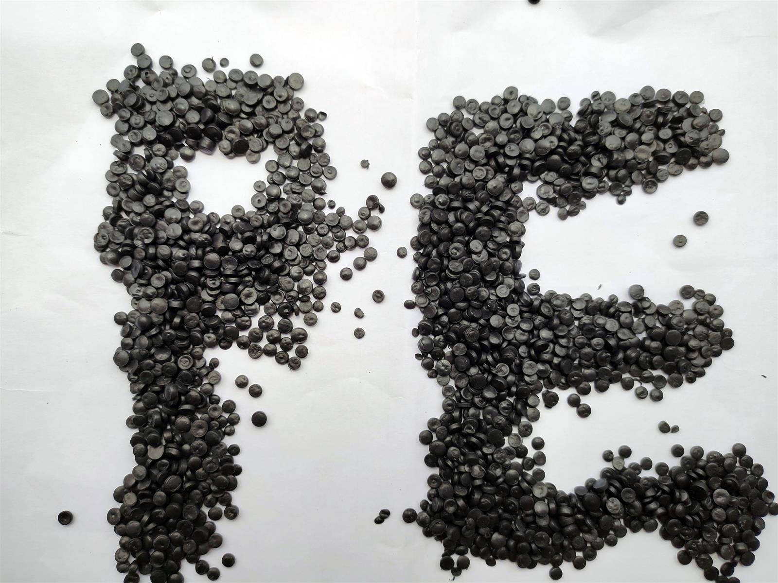 泰州黑色HDPE管道 波纹管材hdpe料 黑色中空HDPE再生塑料颗粒