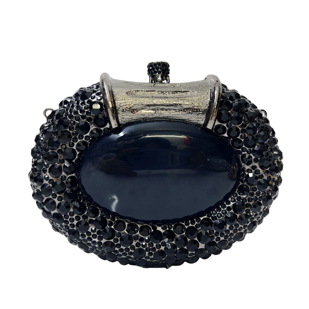 Cross-border nuevo ojo de gato elíptico diamantes bolsas de banquete bolsas de mano diamantes Rhinestone clutch