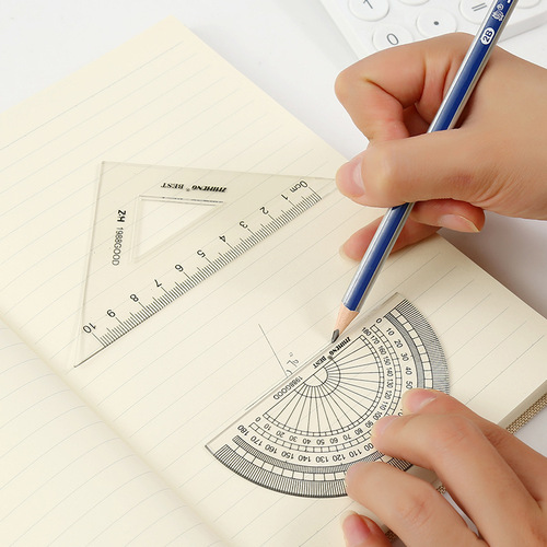 Dasheng creative simple ruler transparent acrylic plastic ruler set for students with unprinted Japanese ruler stationery