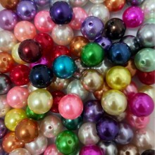 20mm直孔彩色珍珠DIY串珠笔钥匙扣手链项链制作