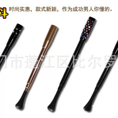 奥黛丽赫本金属伸缩烟斗复古女式烟嘴舞会派对烟杆拍照道具烟嘴