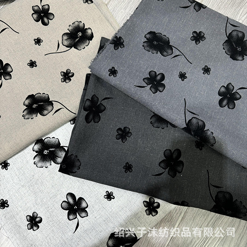 D-8216#秋冬植绒外套玫瑰新中式旗袍国风服装西装套装面料