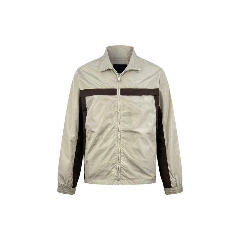 High-end version, high-quality P brand, color-blocked nylon jacket, unisex design, true to the original
