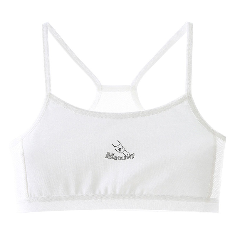 Estricta selección de ropa interior camisola de algodón puro para niñas de escuela primaria período de desarrollo para niños mayores Chaleco de ropa interior