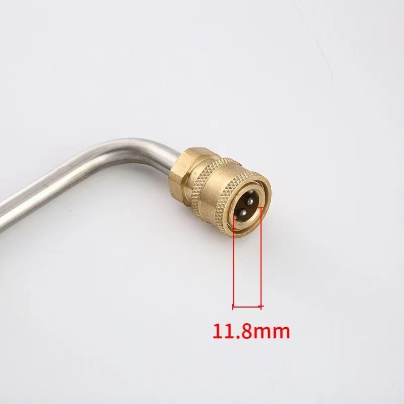 Factory wholesale high pressure car wash water gun elbow 1/4 quick connection right angle 90 degree extension rod cleaning machine spray gun bending rod