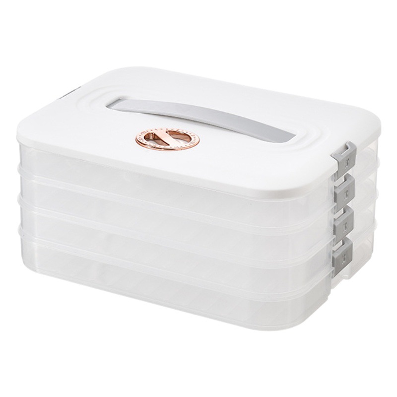 Dumpling Box Household Large Capacity Freezing Fresh-keeping Box Refrigerator Storage Multi-layer Freezing Box with Timing Dumpling Storage Box