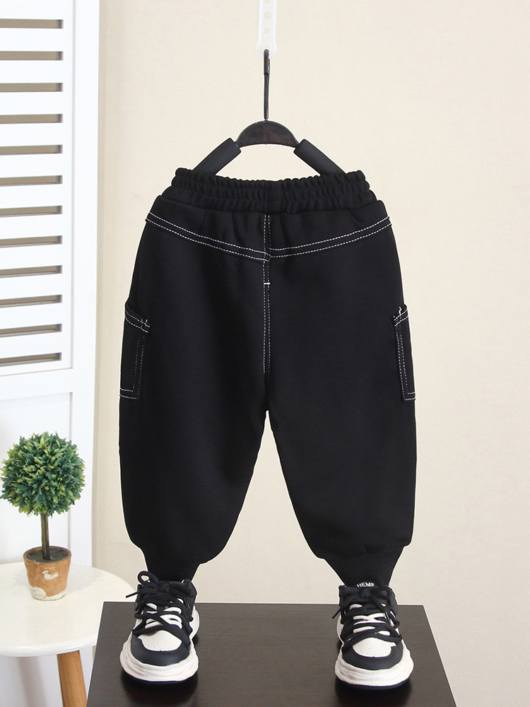 Pantalones para Niños 6413, Estilo Otoño-Invierno, Pantalones Casuales de Forro Polar para Bebés, Pantalones Deportivos de Punto Grueso para Niños, Novedad 2026 image 3