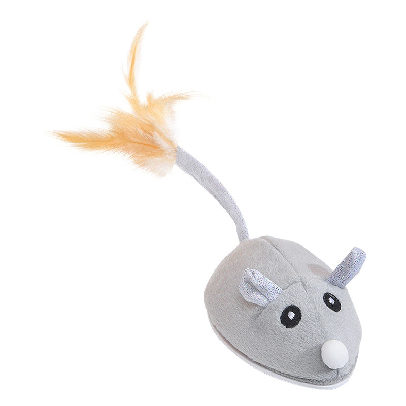 Mascota gato eléctrico de juguete divertido gato ratón gateando ratón simulación flocado ratón gato pluma gato divertido gato palo gato de juguete