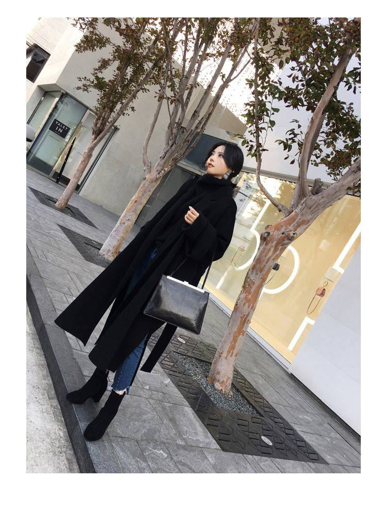 Płaszcz wełniany w stylu Hepburn, średniej długości, jesień i zima 2024 Nowy koreański styl, popularny, dwustronny, gruby płaszcz wełniany dla kobiet_voghion.com