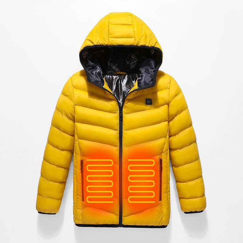 Fábrica en stock ropa de calefacción inteligente para niños Calefacción de carga USB niños y niñas abrigo invierno calefacción eléctrica ropa de algodón hombres