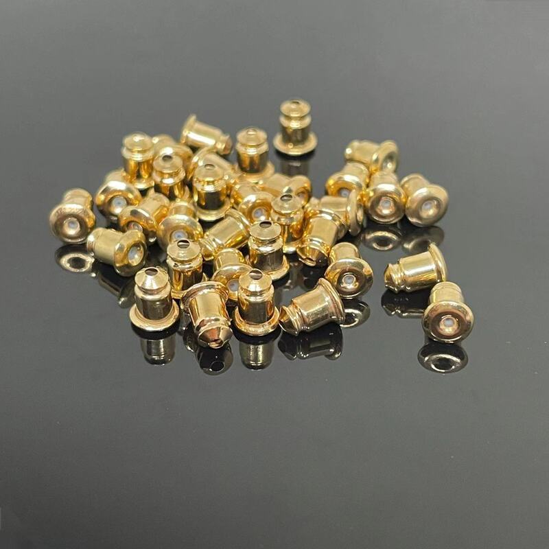 Copper Bullet Metal Ear Plugs DIY Jewelry Accessories Hypoallergenic Color-Preserving Real Gold Electroplating Earrings Ear Stud Plugs Wholesale Copper Bullet Metal Ear Plugs DIY Jewelry Accessories Hypoallergenic Color-Preserving Real Gold Electroplating Earrings Ear Stud Plugs Wholesale