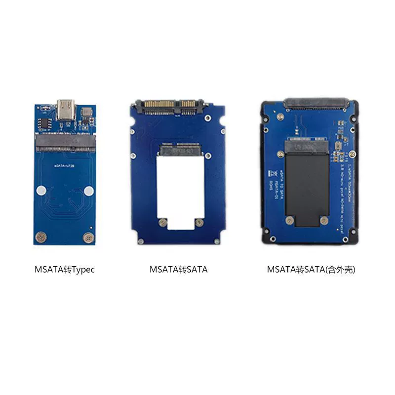 MSATA solid state drive adapter card to Typec/SATA interface adapter board