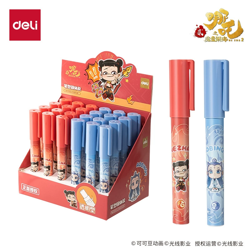 Deli NZ088 Nezha напольная подставка для демонстрации, набор: гелевая ручка, линейка, чехол для тетради, точечный клей, корректирующая лента, ластик