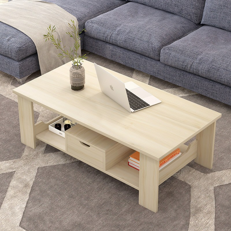 Sofa Side Double-Layer Coffee Table Living Room Home Simple Modern Rental House Small Apartment Balcony Small Coffee Table Square Side Table