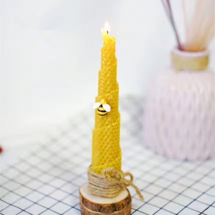 Natural candle materials, children's handmade beeswax candles, craft wax flakes, honeycomb colored beeswax flakes
