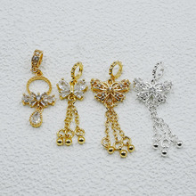 18K����ɫ��ʯ���� �M荳������Y����diy������Ʒ���