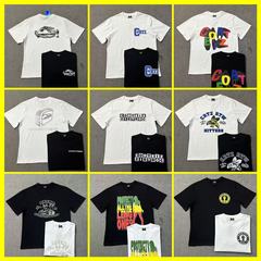 クロスボーダー新作コルテイズ半袖アルカトラズTシャツレターロゴプリントラウンドネックアメカジルーズ半袖