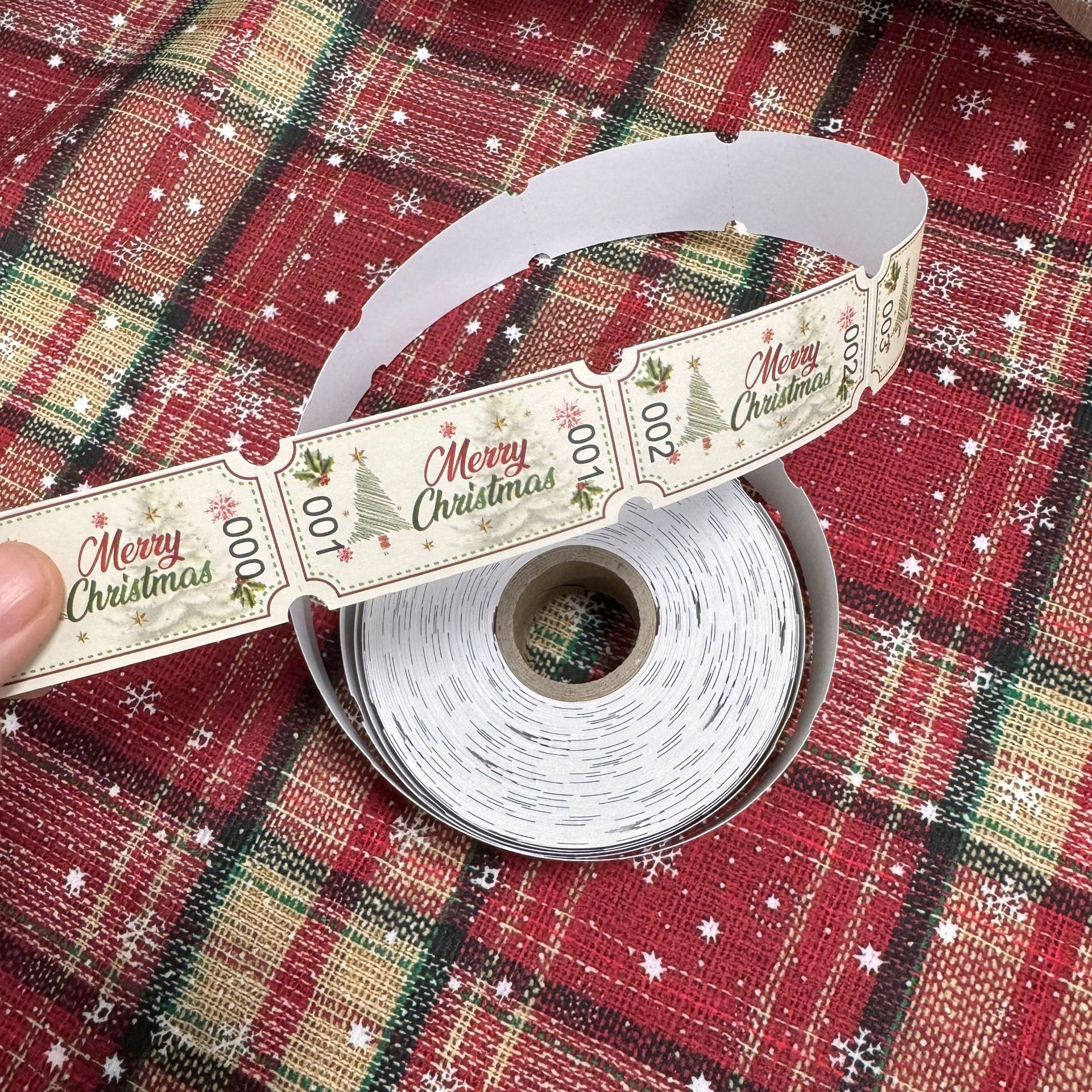 跨境热销现货Raffle Ticket游园会狂欢节门票入场券圣诞节抽奖券