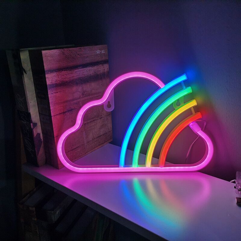 In-Stock Cross-Border Supply Led Neon Light Cloud Rainbow Two-In-One Home Wall Decoration Holiday Party Decoration In-Stock Cross-Border Supply Led Neon Light Cloud Rainbow Two-In-One Home Wall Decoration Holiday Party Decoration