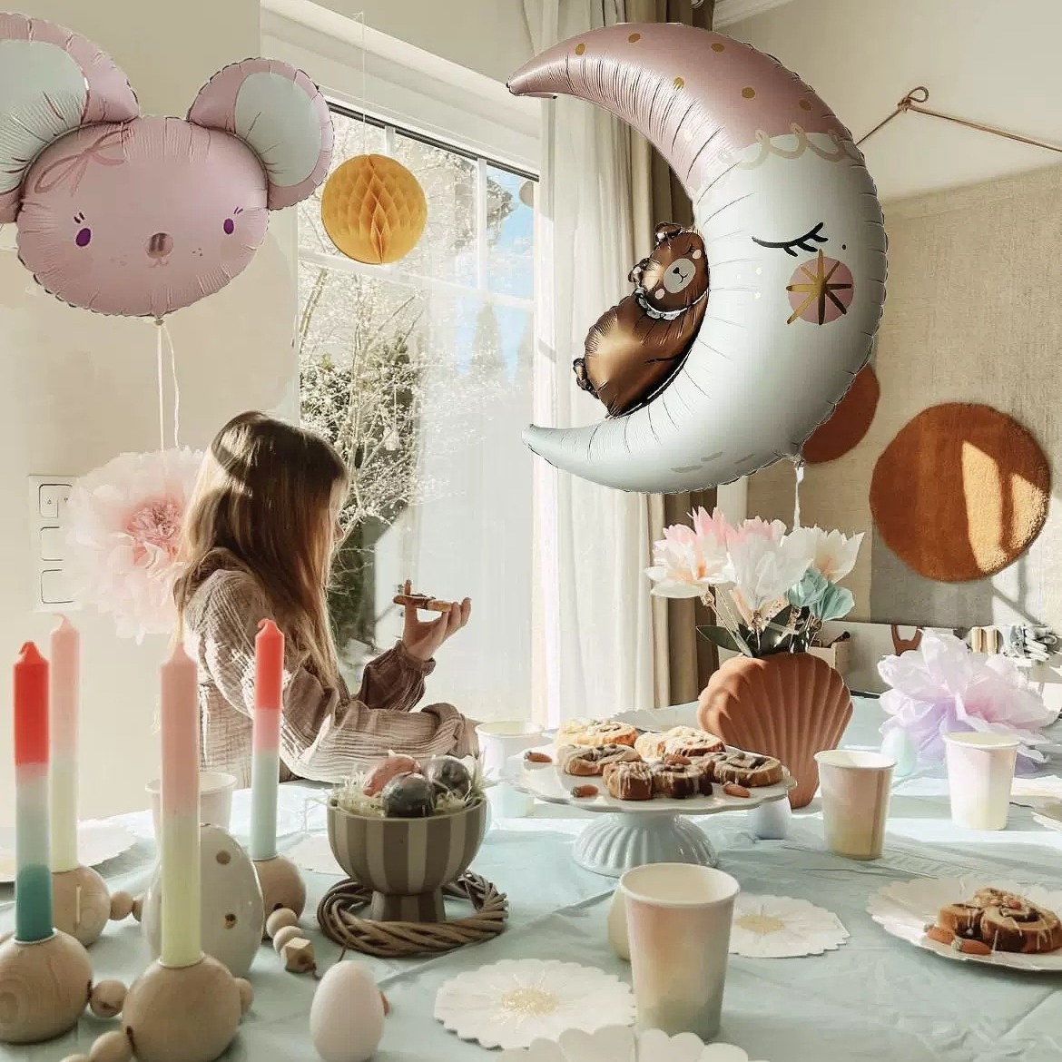 Retro Hayvan Figürlü Balon Süslemeler, Doğum Günü Partisi Aksesuarları, Bebeğin İlk Doğum Günü Fotoğrafları, Koleksiyonluk Oyuncaklar_voghion.com