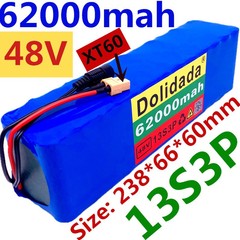 電動自転車バッテリー48v 62Ah 18650リチウムイオン電池パック13ストリング3並充電器