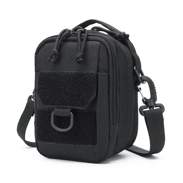 Outdoor Tactical Crossbody Bag, Double-Layer Small Square Bag, Edc Tool Bag, Molle Waist Bag, Multifunctional Handbag