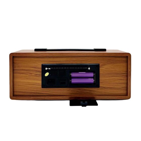 Cross-border new outdoor wireless multi-function card audio portable multi-band solid wood retro bluetooth radio