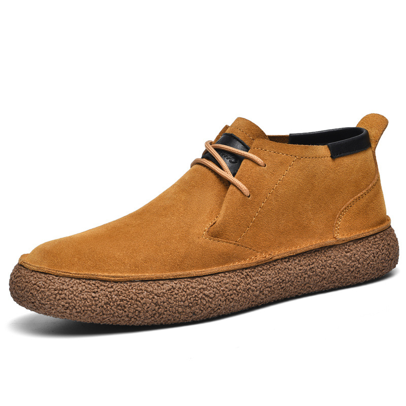 2025 nuevos zapatos de skate de cuero transfronterizos anti-veludera, botas Martin, zapatos de cuero casuales de hombre retro Zhongbang. image 7