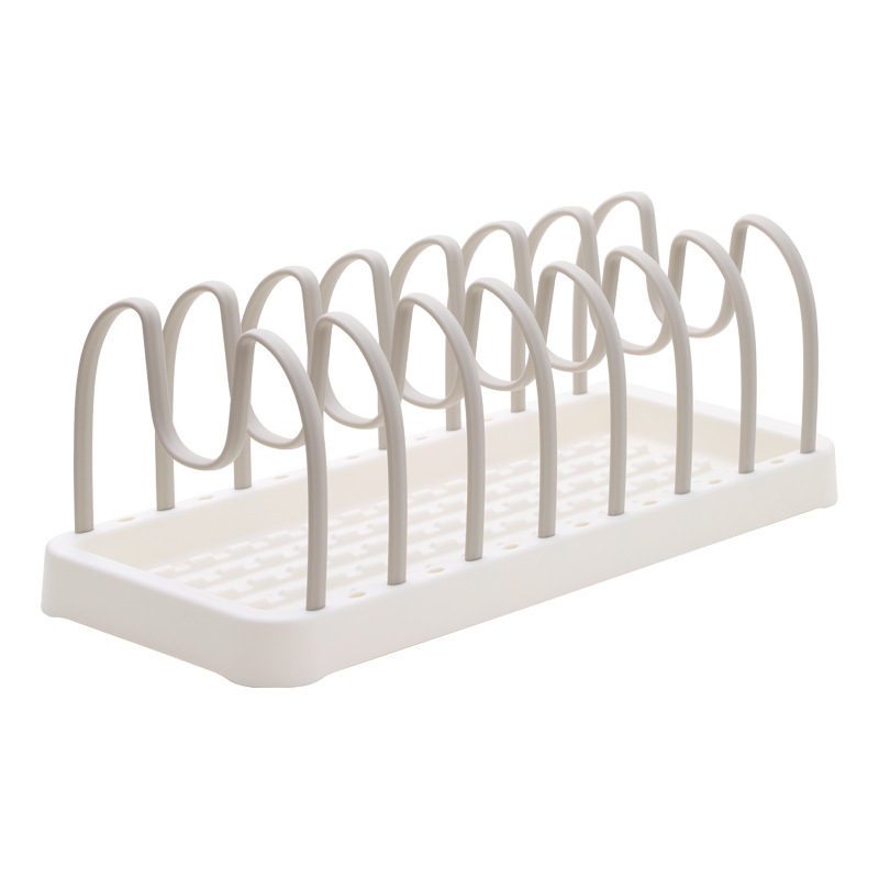 Kitchen Dish Rack Removable Dish Rack Storage Plate Tableware Drain Storage Rack Multi-Functional Pot Lid Rack