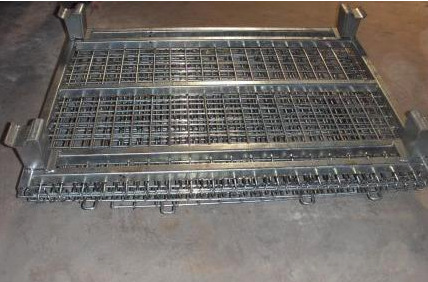 金属材质装货周转可移动仓储笼 网箱式可折叠仓库铁筐 1200*1000