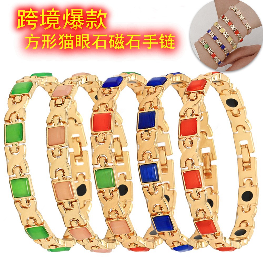 Venta de números, moda transfronteriza europea y americana, joyería de joyería de ópalo de imitación, pulsera de mujer versátil de alta gama image 1