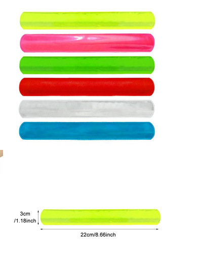 Selección estricta fábrica en stock correa reflectante correa de muñeca anillo de presión reflectante pulsera reflectante tira de advertencia deportiva 13,5g