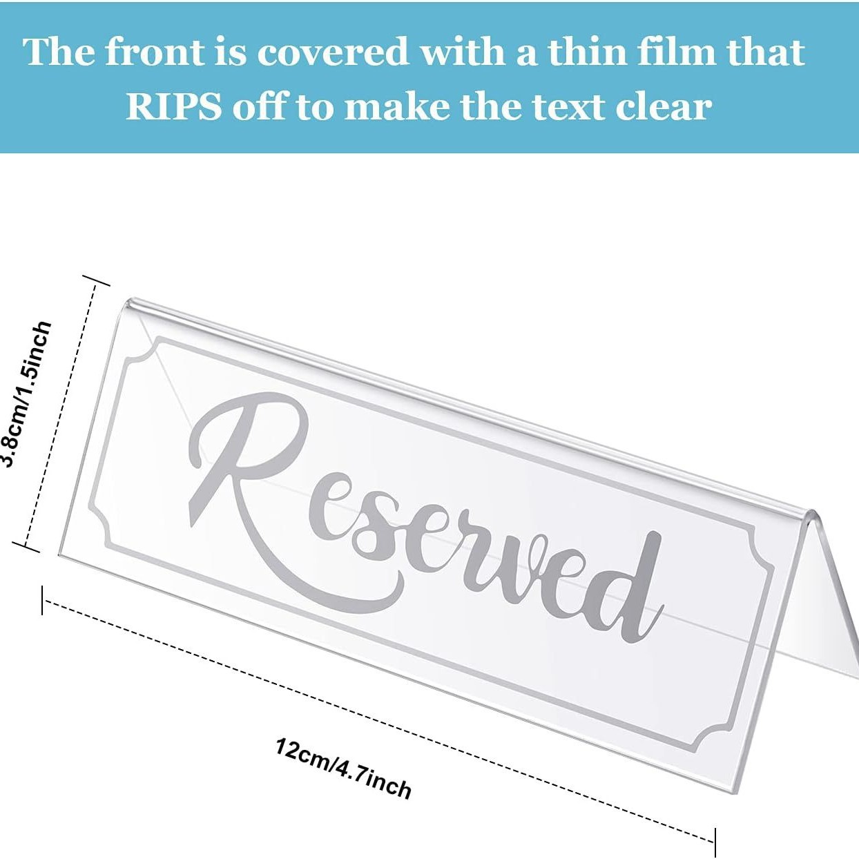 跨境热销亚克力透明桌卡用于婚礼预留桌牌餐厅商务办公室会议派对