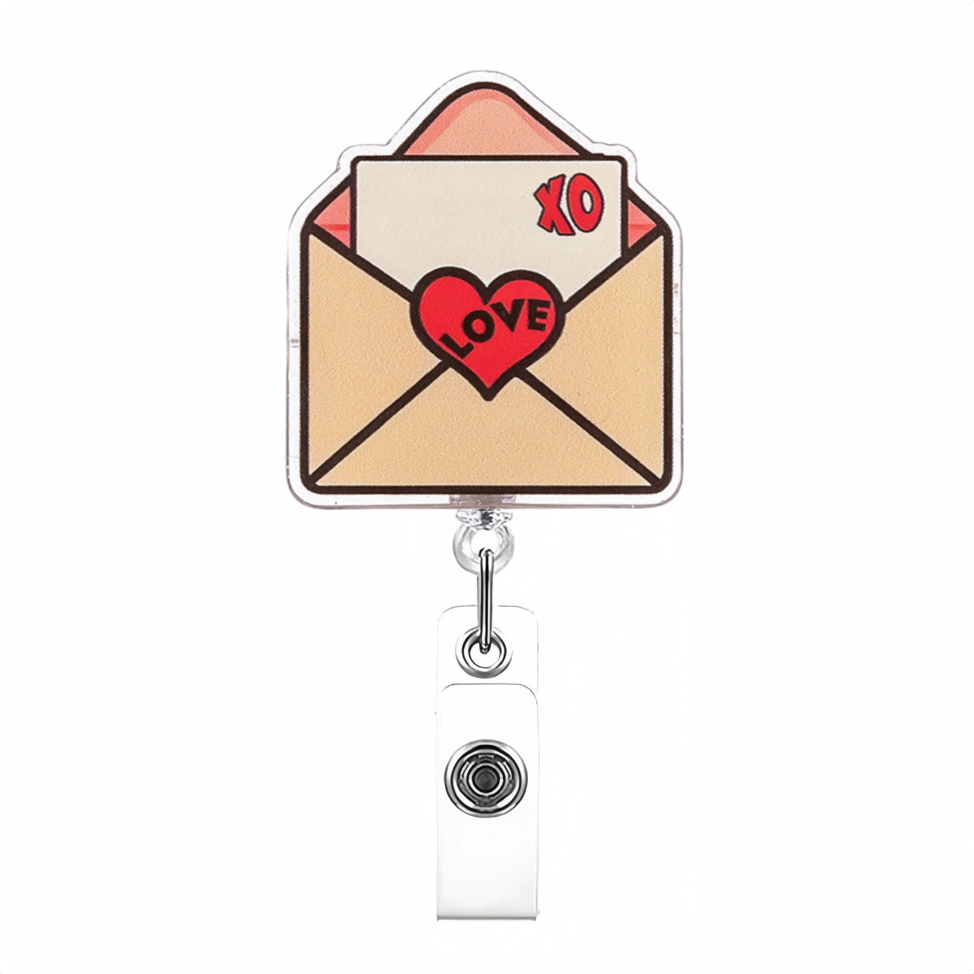 Etiqueta de etiqueta de venta caliente transfronteriza en lugar de acrílico divertido brillo clip de insignia telescópico hebilla de identificación hebilla fácil de tirar