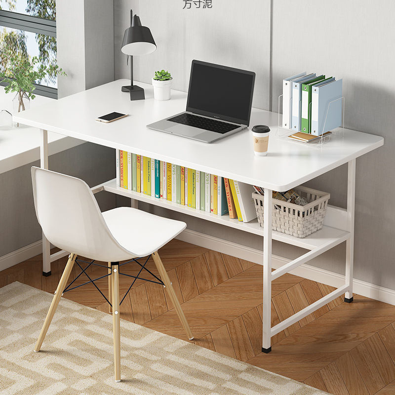 Computer Desk Desktop Table Simple Economical Bedroom Student Home Rental Office Writing Simple Desk Bookshelf