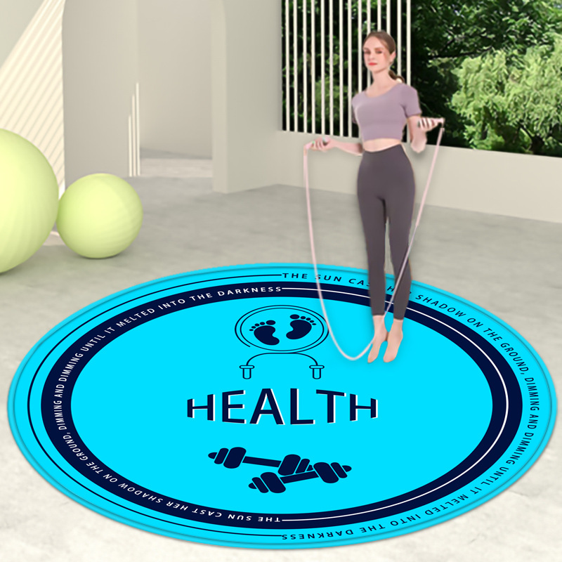 덤벨 스카이 블루를 건너 뛰는 라운드 운동 로프