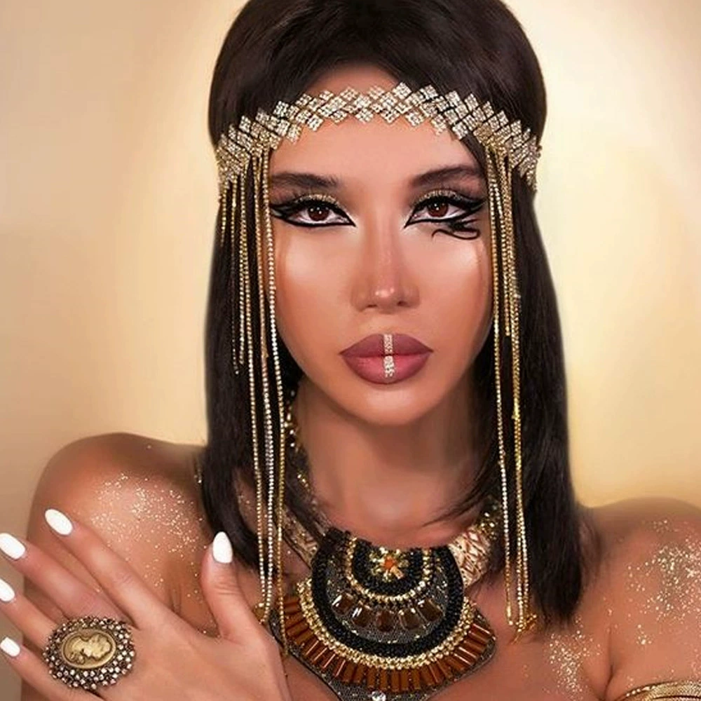 Трансграничная вспышка экзотическая длинная цепочка волос с кисточками