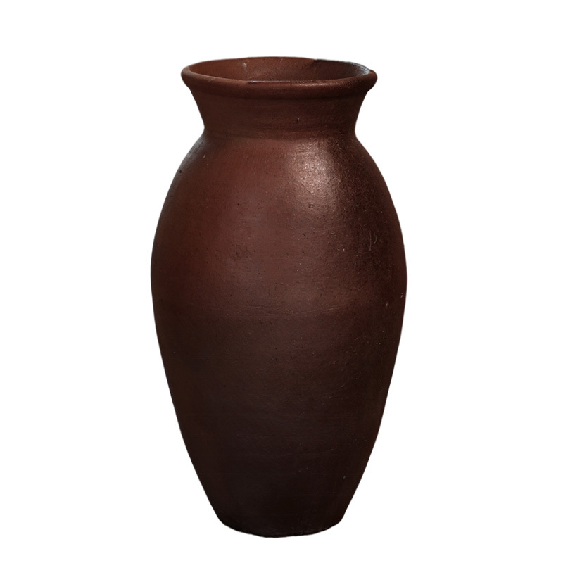 Gran vaso de cerámica de tierra silenciosa de viento cerámica hecha a mano cerámica de tierra cerámica de decoración popular cerámica de cerámica de gran tamaño cerámica antigua